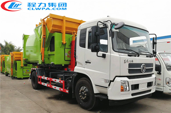 國(guó)五東風(fēng)天錦車(chē)廂可卸式垃圾車(chē)