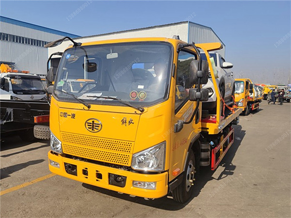 解放J6F藍(lán)牌一拖二清障車(chē)