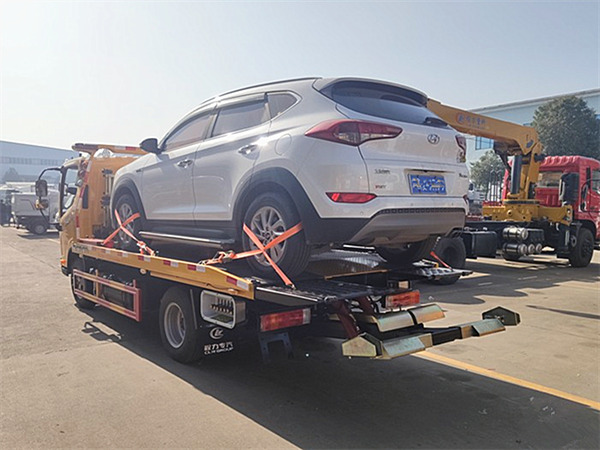 解放J6F藍牌一拖二清障車